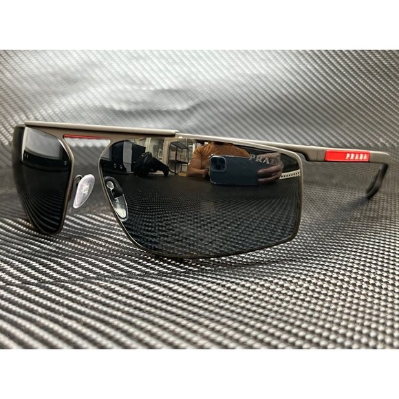 Prada Grey Rubber Men 68mm Sunglasses! New w/ box - Picture 1 of 4